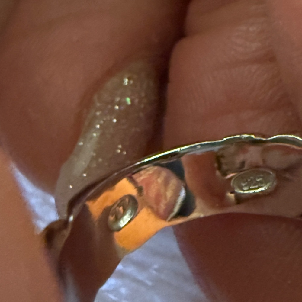 Sterling silver 925 topaz ring, weighs 12.26 grams - Picture 10 of 14